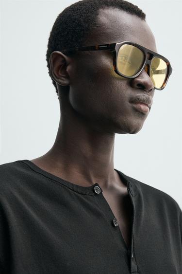 LUNETTES DE SOLEIL RECTANGULAIRES - Écaille de Zara - Image 2