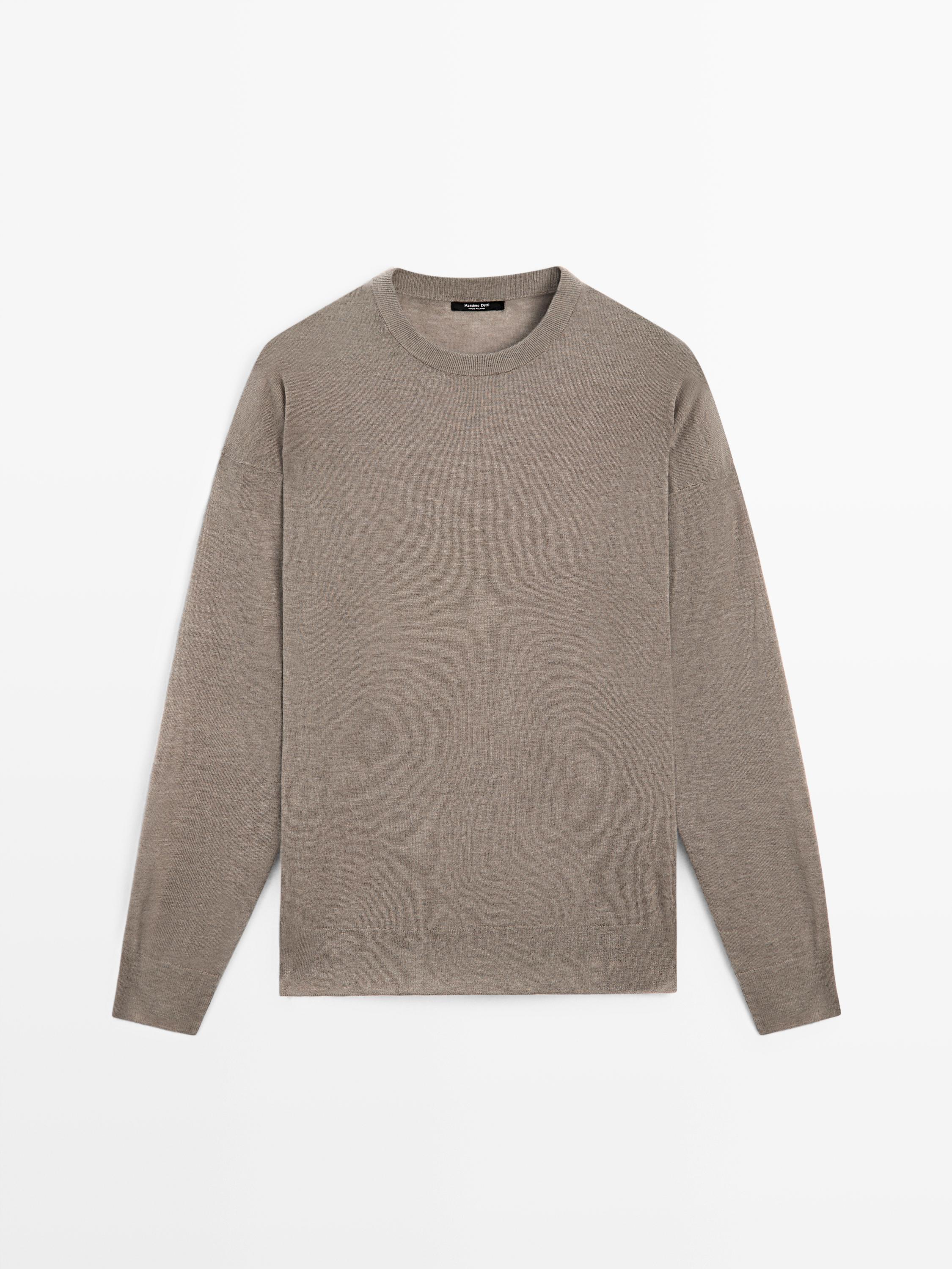 Oversize wool blend knit sweater