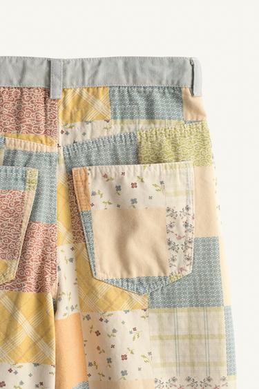 PATCHWORK BARREL TROUSERS - Multicoloured by Zara - Image 9