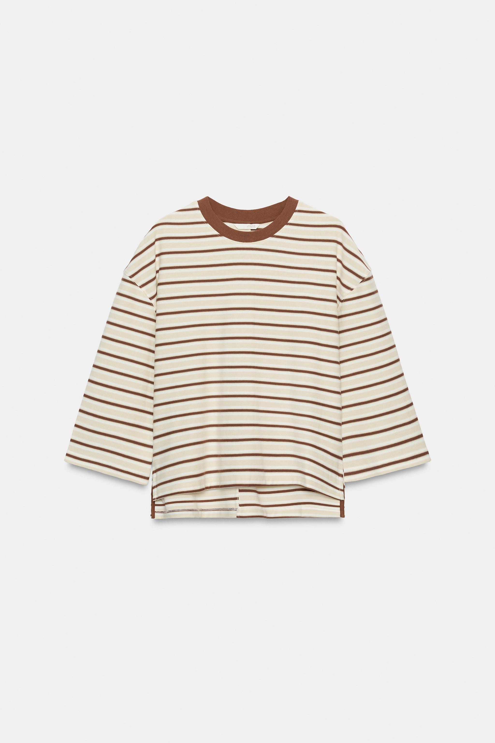CONTRAST STRIPE T-SHIRT