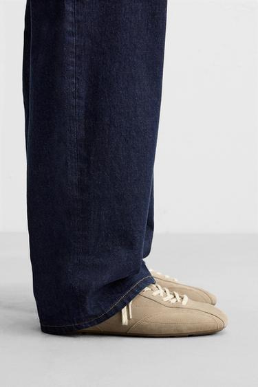 ULTRA-THIN SOLE LEATHER TRAINERS - Beige by Zara - Image 0