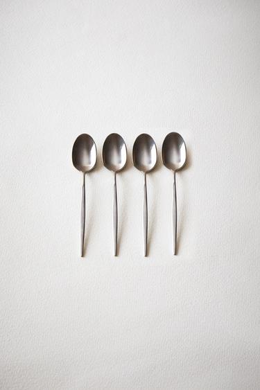 PACK CUCHARILLAS CAFÉ MANGO FINO (PACK DE 4) - Acero de Zara