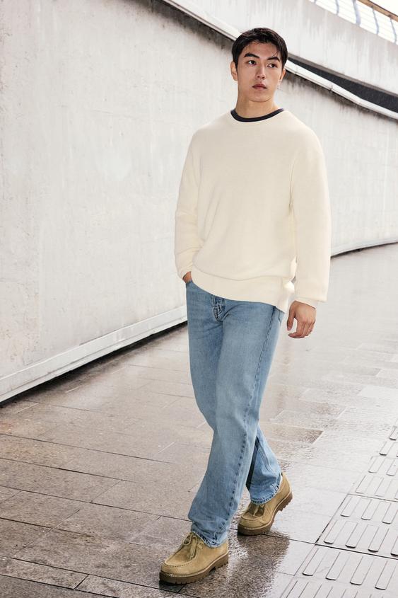 Zara 直筒版牛仔褲 - 藍色 - 圖片 0