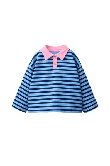 STRIPED POLO SHIRT - Bluish by Zara