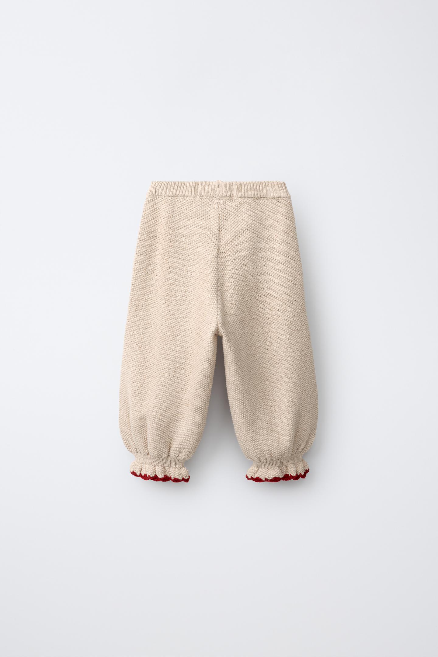 Детские брюки Zara Embroidered Bloomer, цвет: Светлый бежевый — фото 2