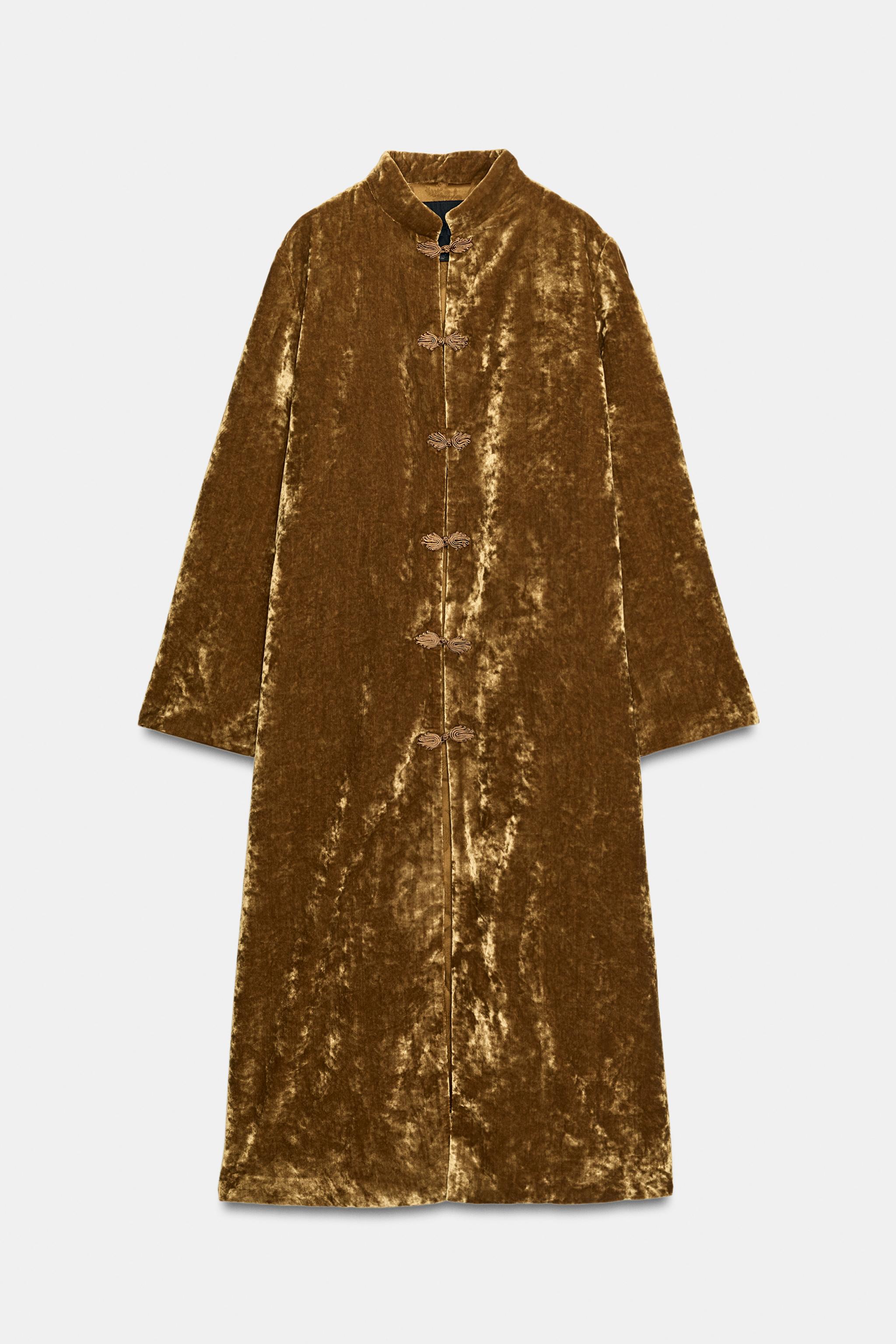ZW COLLECTION VELVET COAT WITH FROG FASTENING