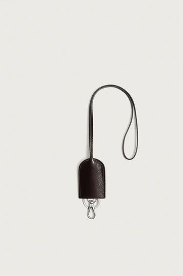 LEATHER PENDANT KEYRING - Brown by Zara - Image 0