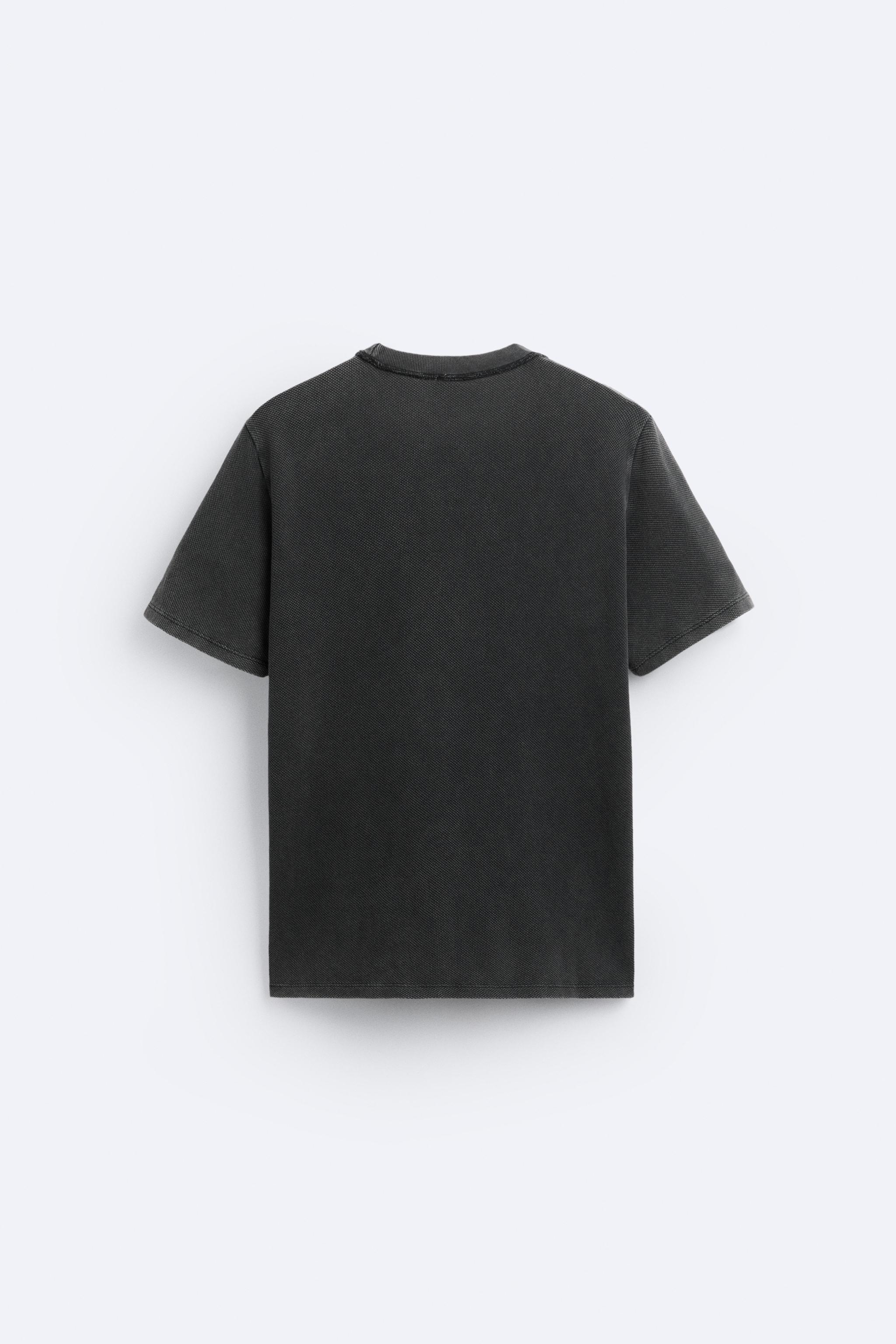 TEXT PRINT KNIT T-SHIRT - Gray | ZARA United States