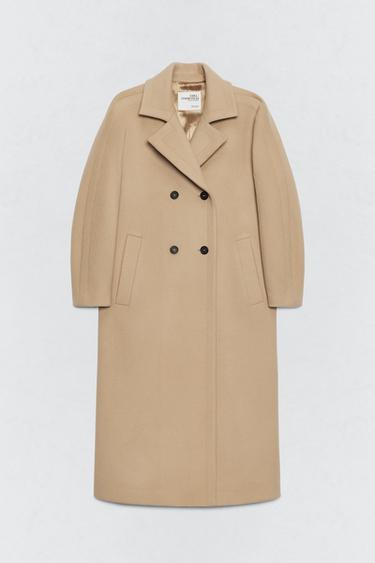 SOSHIOTSUKI X ZARA 울 혼방 코트 - Zara 라이트 카멜