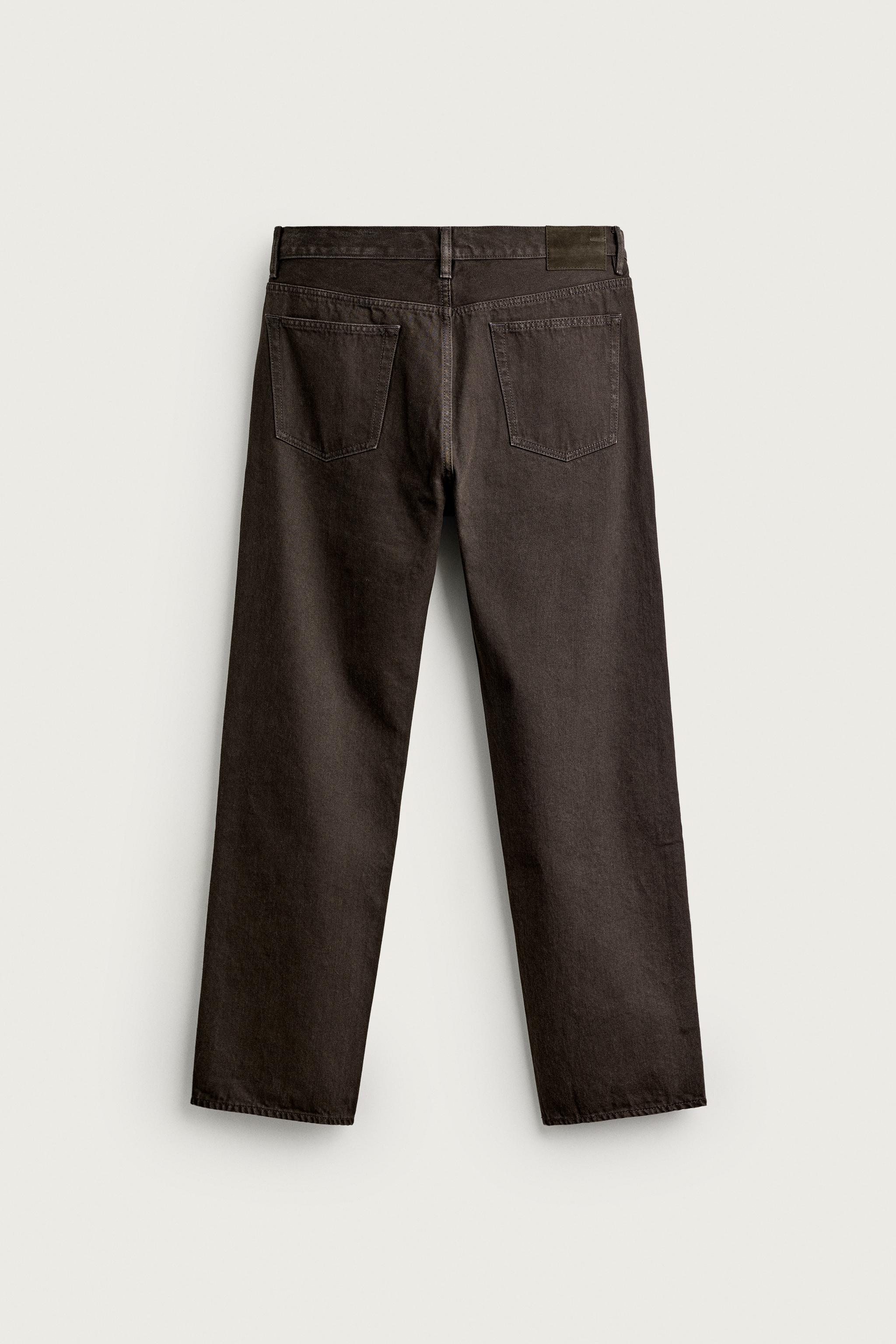 AARON LEVINE X ZARA STRAIGHT FIT JEANS — Chocolate brown