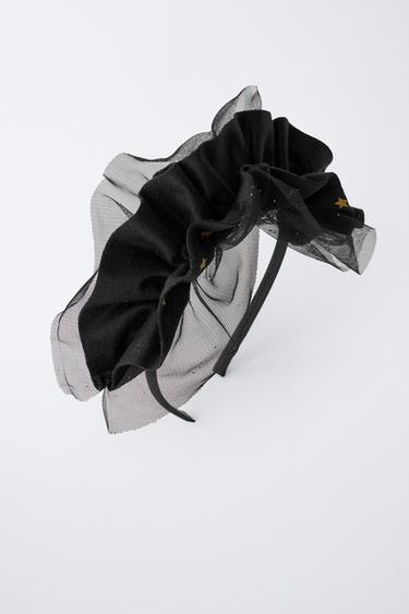 STAR FLOCKING HEADBAND - Black de Zara - Image 3