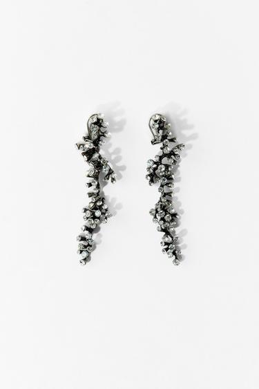 PENDIENTES CASCADA BRILLOS - Plata de Zara