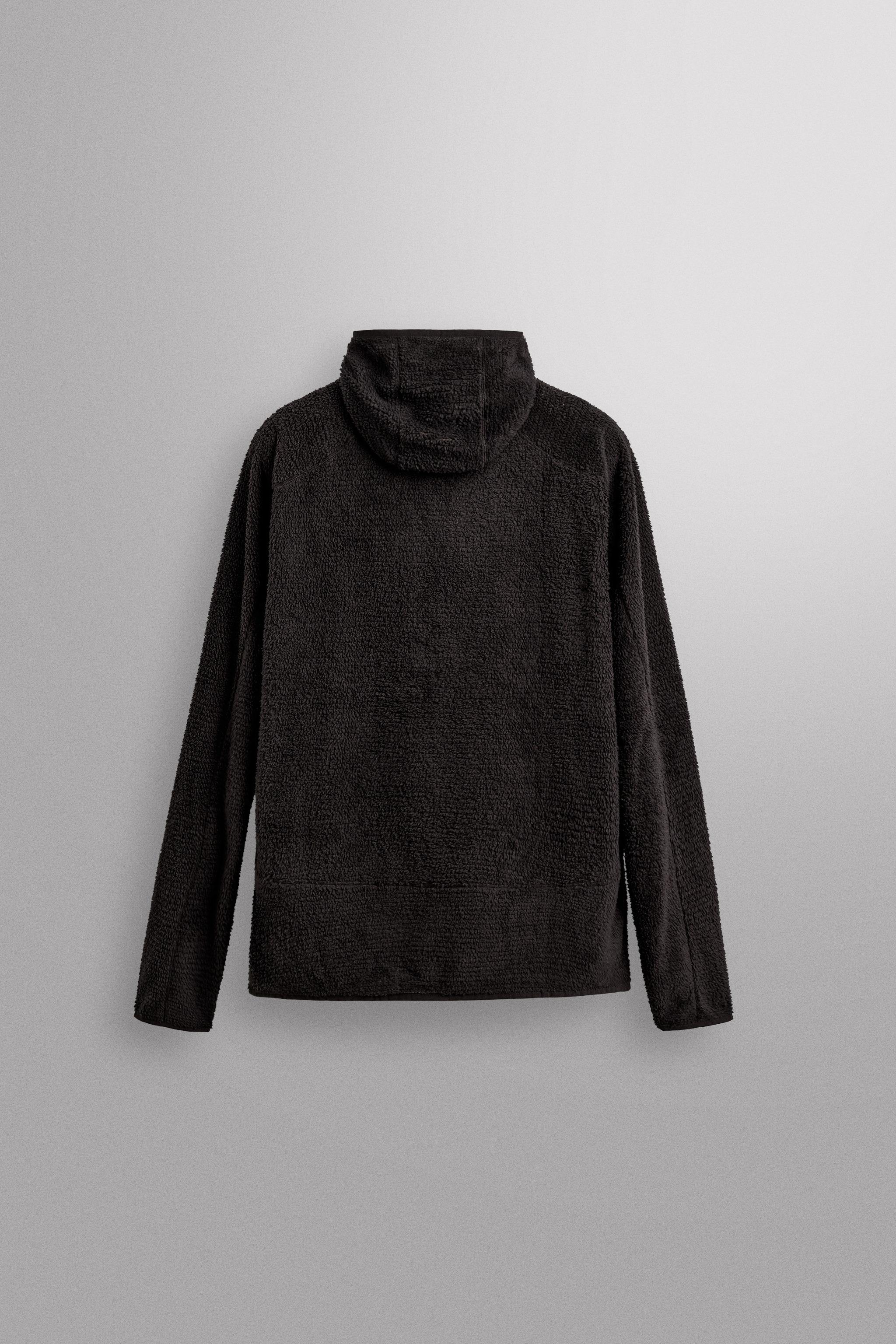 SWEAT POLAIRE SKI TEXTURÉ À CAPUCHE