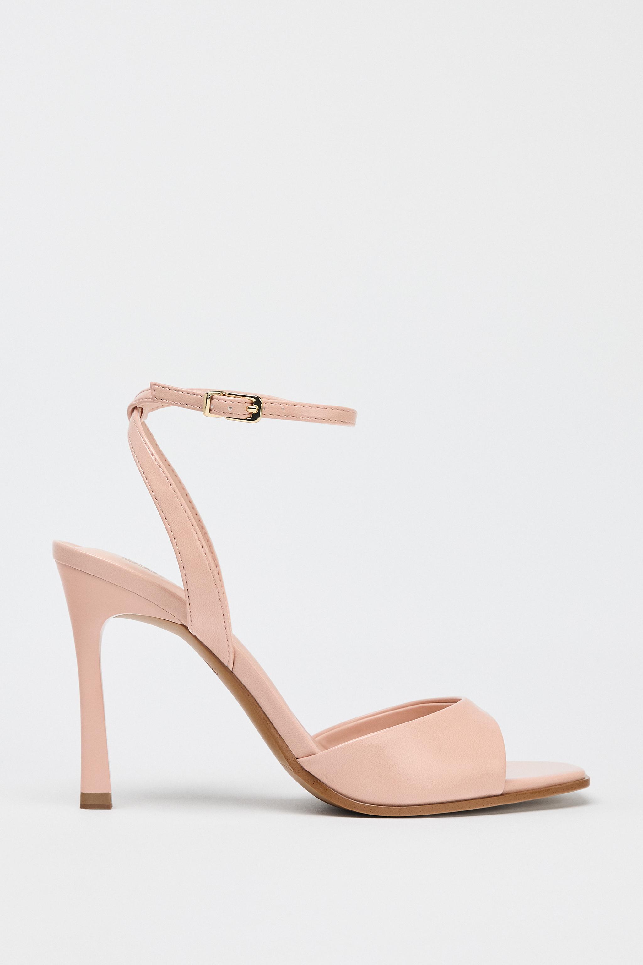 ずっと気になってた CRACKLED EFFECT HEELED SANDALS - Pink | ZARA United States その他