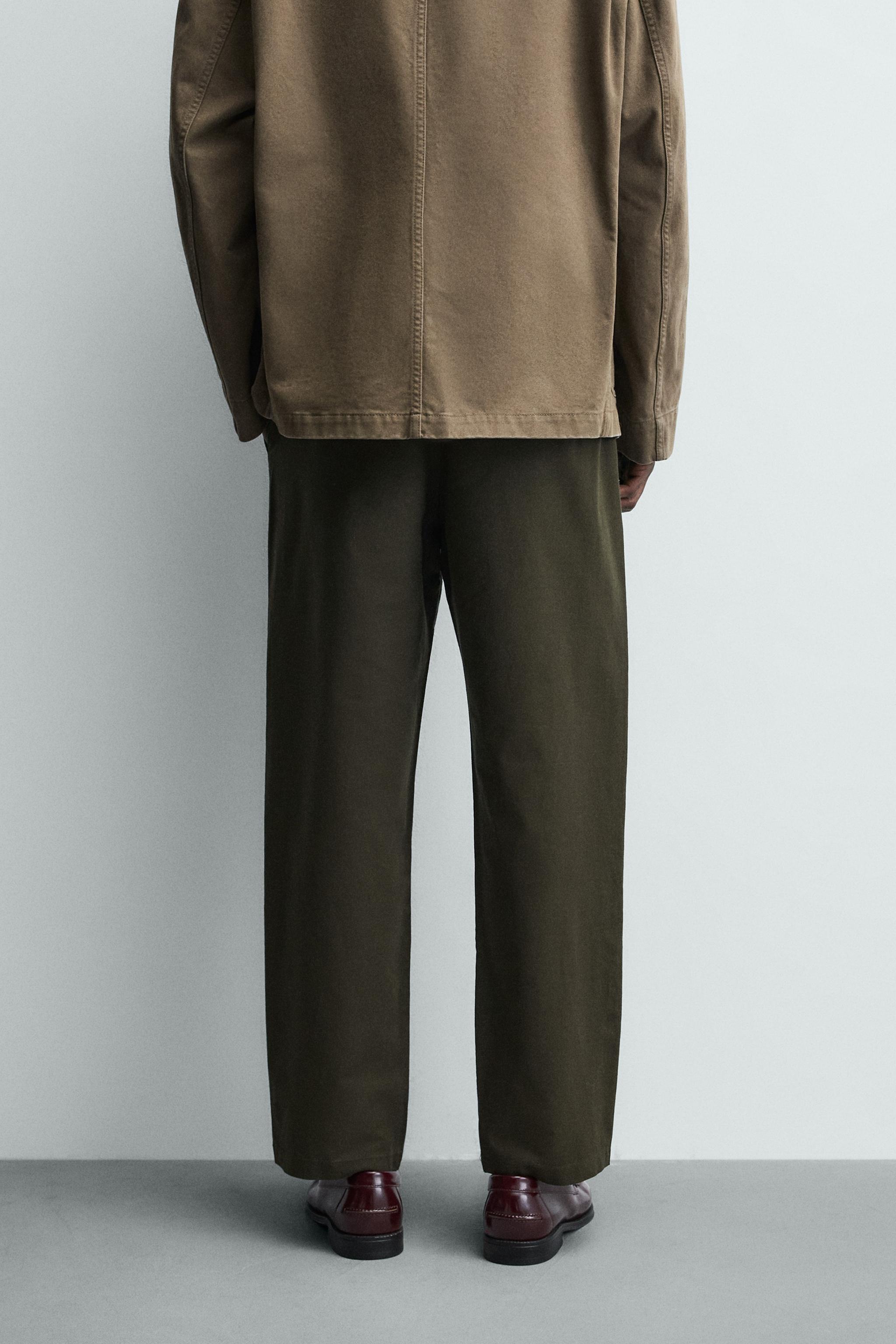 COTTON-LINEN RELAXED FIT PANTS