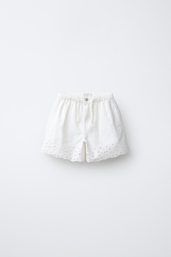 BERMUDA BORDADO - Blanco de Zara - Imagen 0