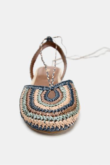WOVEN FLAT SHOES - Multicoloured by Zara - Image 4