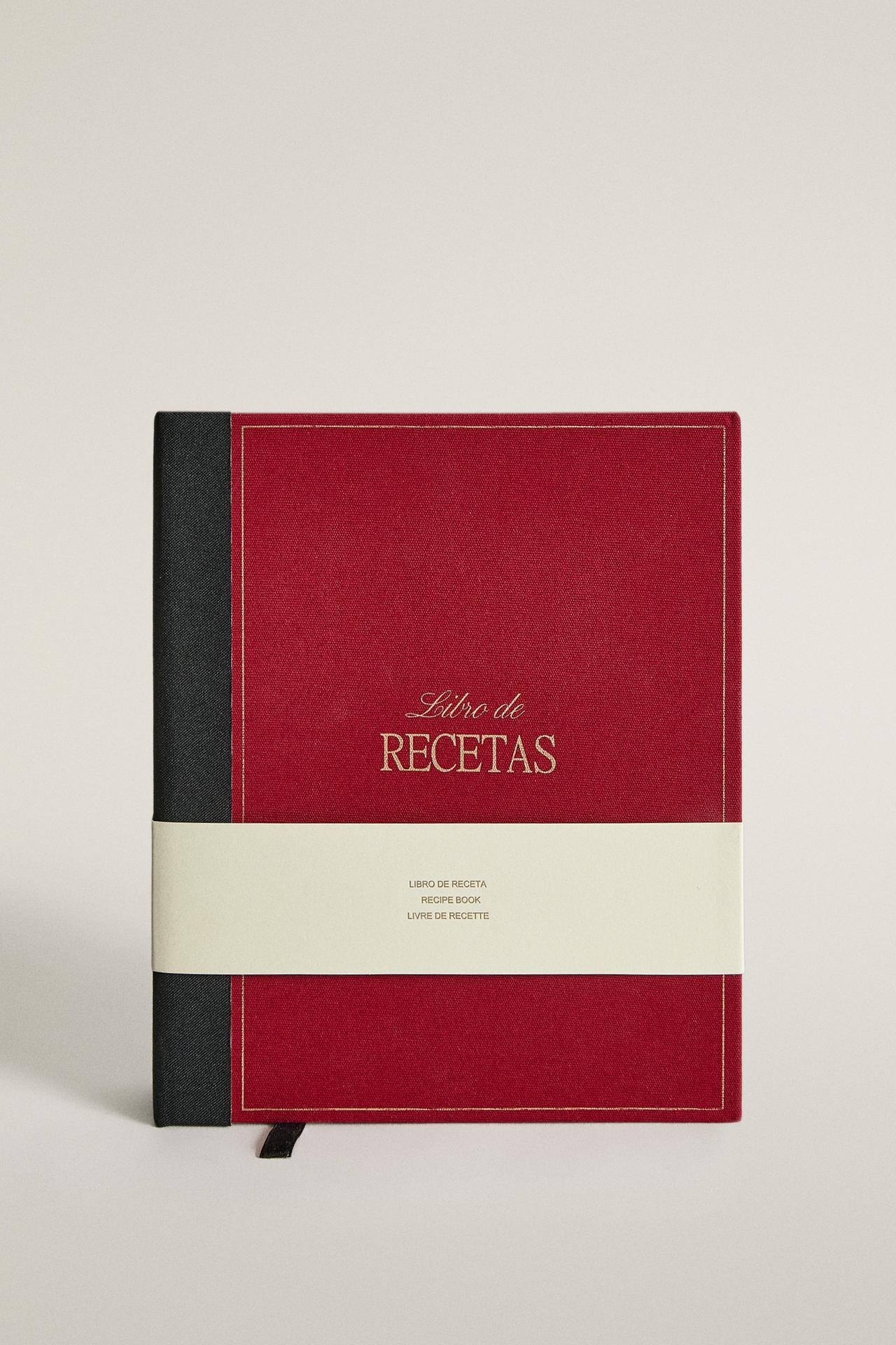 CHRISTMAS RECIPE BOOK (SPANISH) — Red