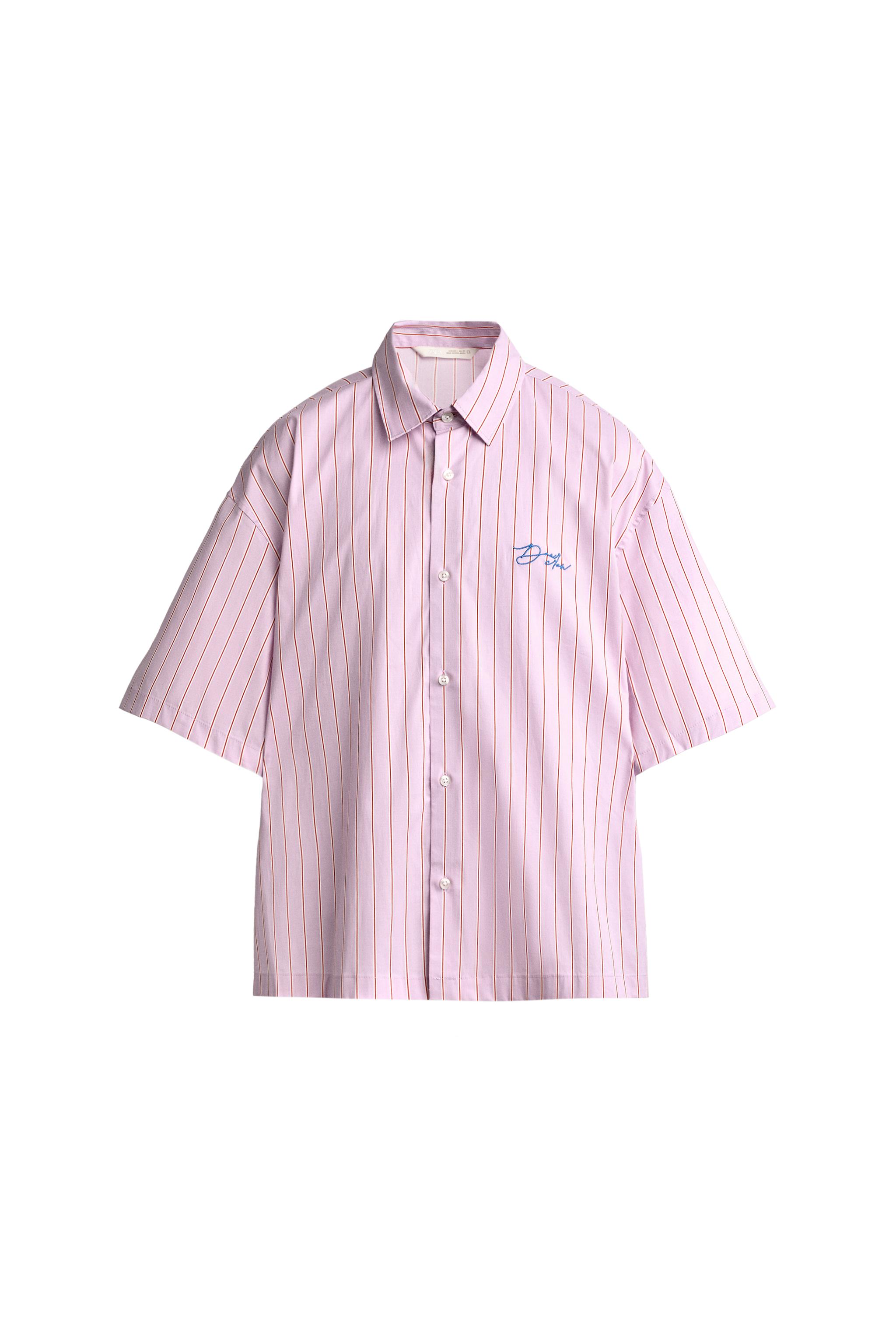 CAMISA BOXY FIT RAYAS BORDADO