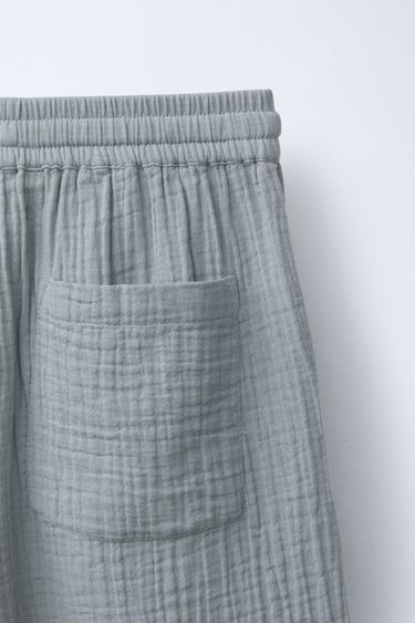 SHORT TEXTURÉ - Bleu / Gris de Zara - Image 3