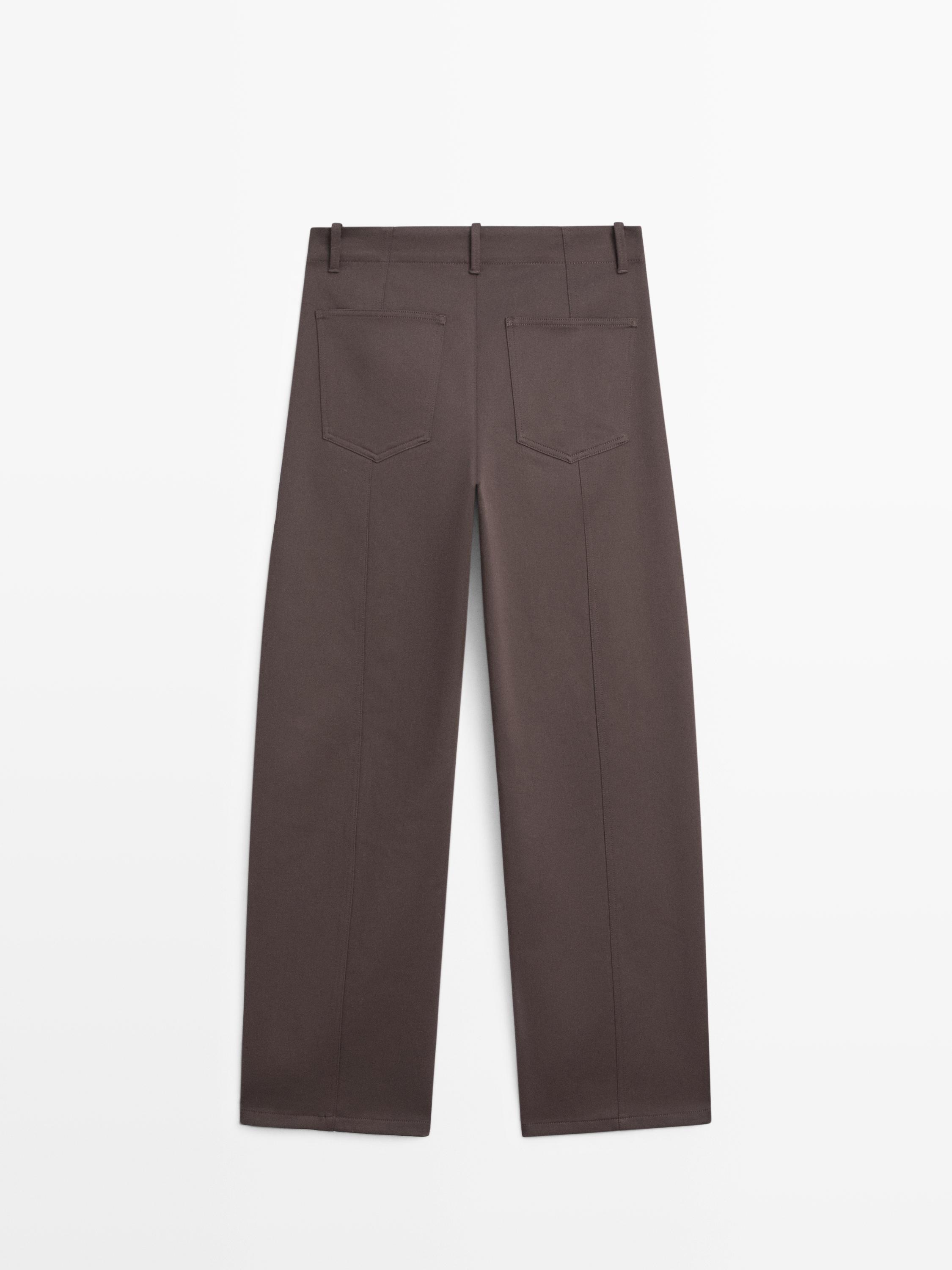 Pantalon carrot fit mid-rise