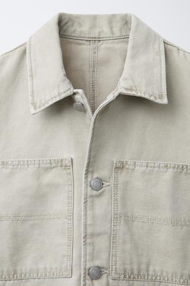 CANVAS OVERSHIRT - Sand by Zara - Image 2