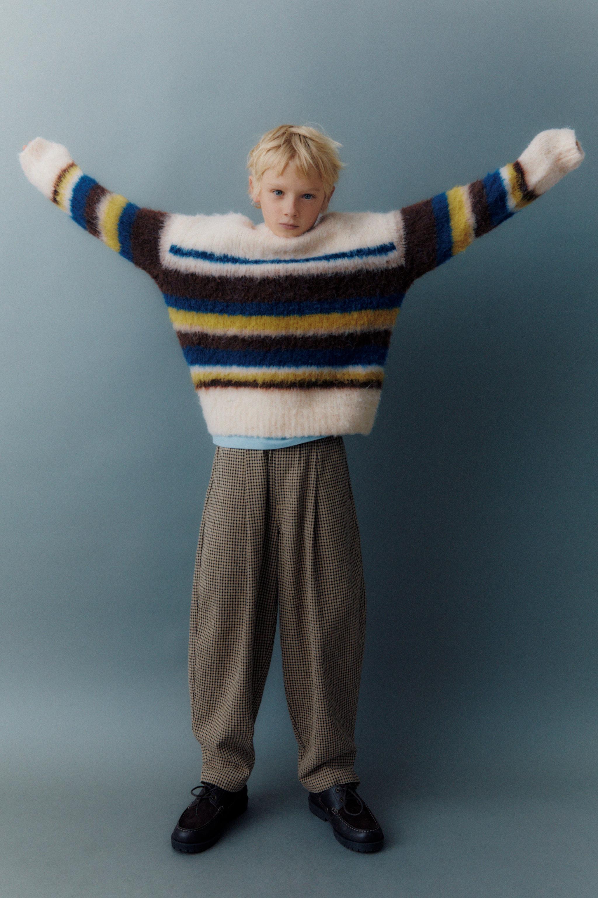 STRIPED KNIT JUMPER - Mid-ecru | ZARA South Africa