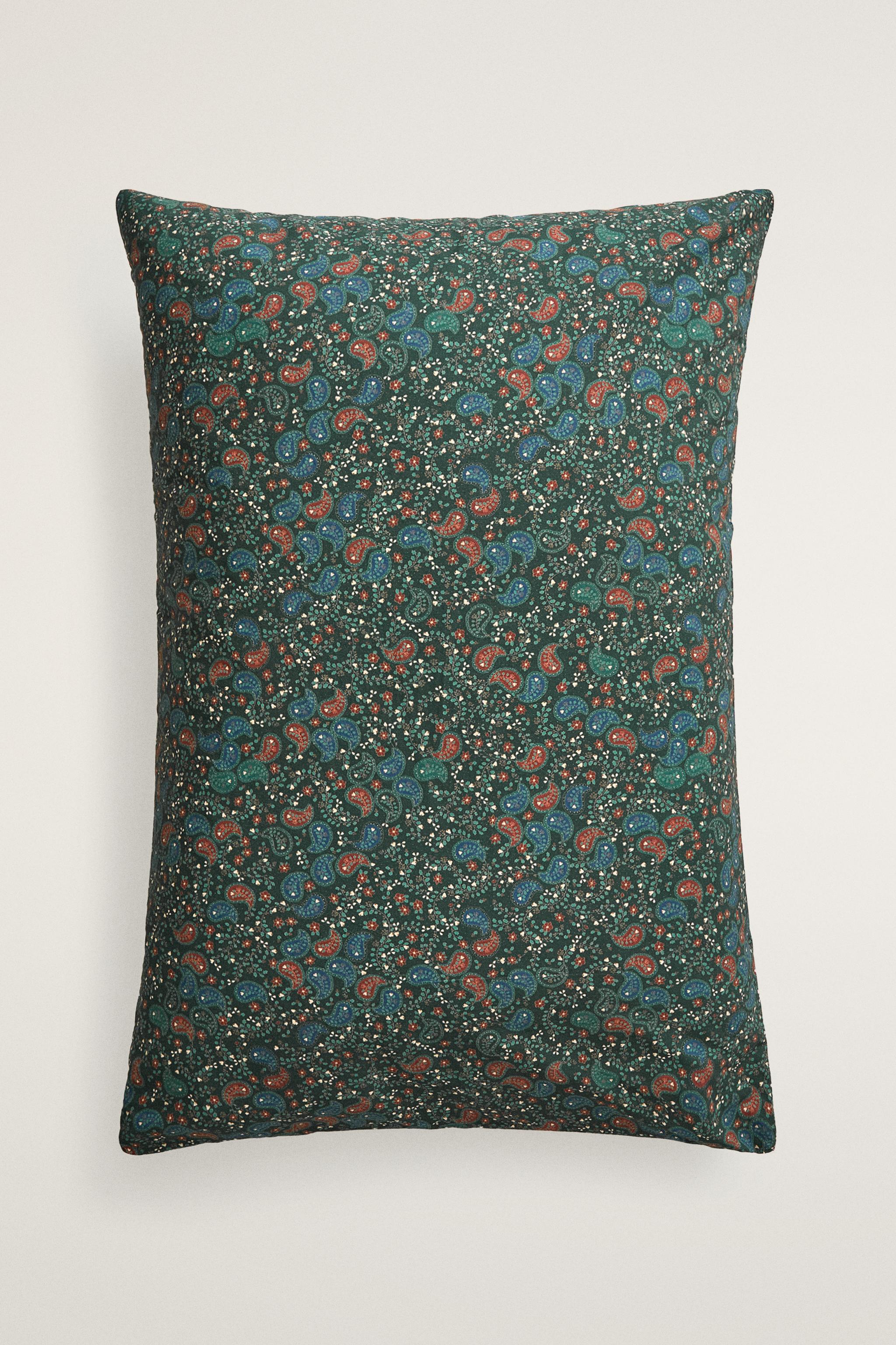 TAIE D’OREILLER ENFANT PAISLEY NOËL COTON (300 FILS)