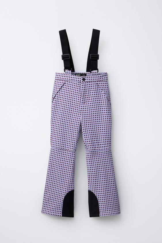 2-3Y Grey Fleece Lined Suspender Ski Pants - Zara main image 0