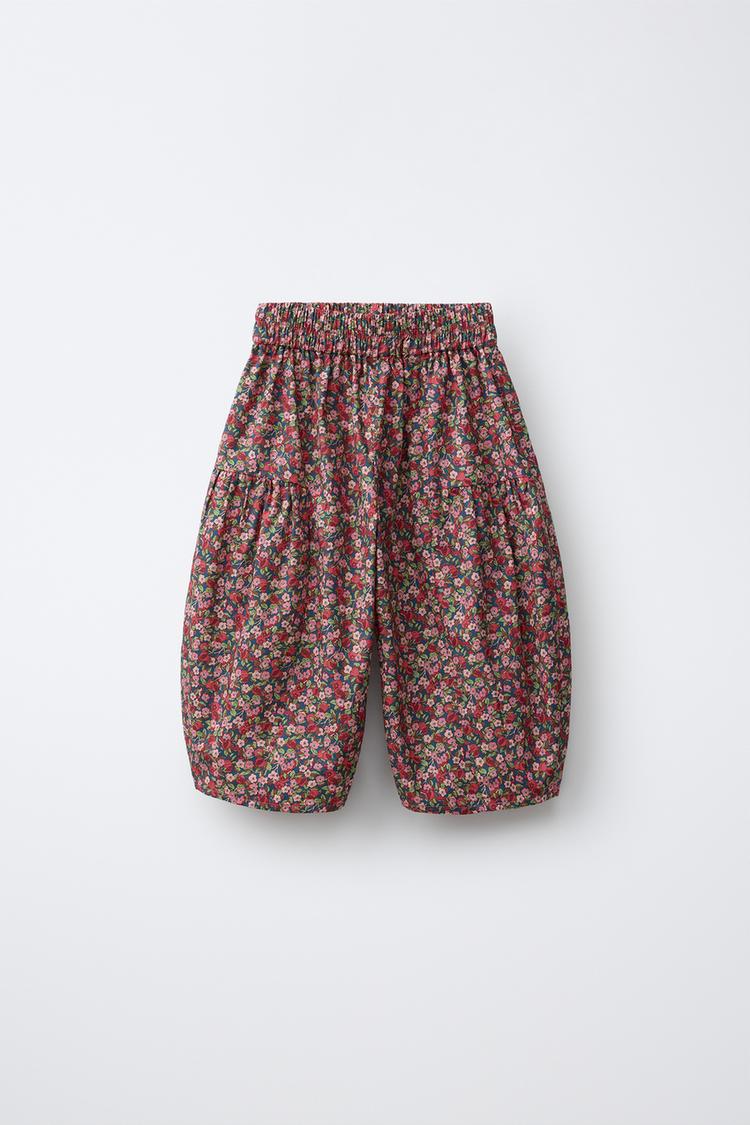 FLORAL PRINT BLOOMER PANTS MADE WITH LIBERTY FABRIC — Pink