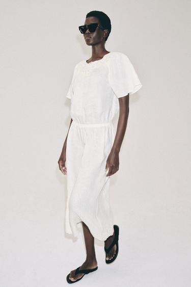 White Linen Dress Woman | ZARA United States White Linen Dress Woman | ZARA United States