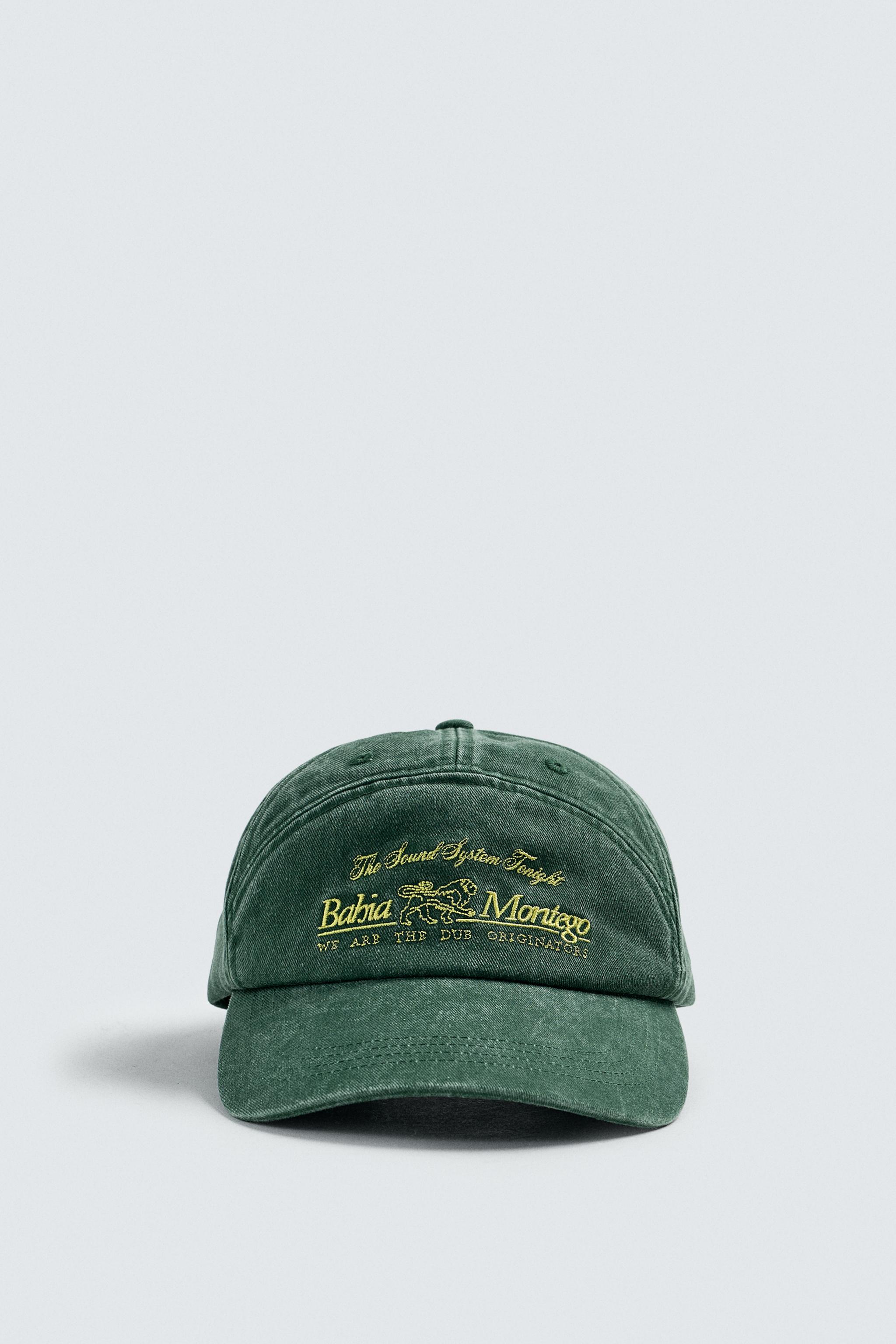CONTRAST EMBROIDERED WASHED CAP