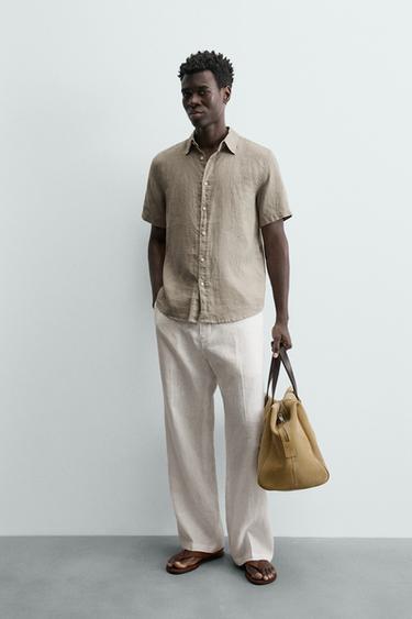 CAMISA 100% LINO - Visón de Zara - Imagen 0