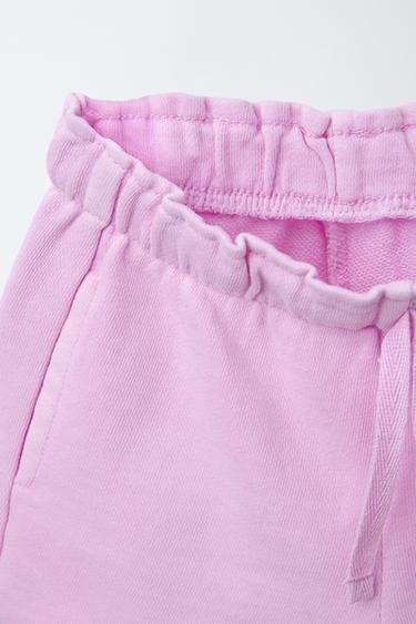 PLAIN BERMUDA SHORTS WITH EMBROIDERY - Mauve by Zara - Image 2