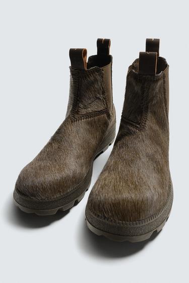 BOTTES CHELSEA EN CUIR X SR_A - Gris de Zara - Image 5