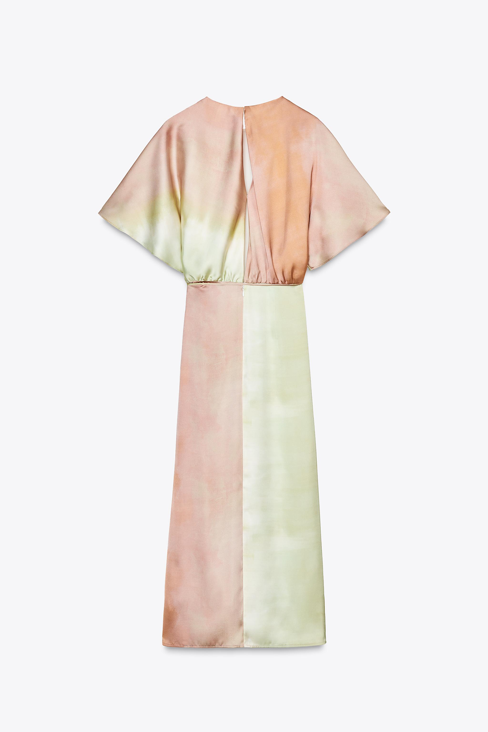 TIE DYE PRINT MIDI DRESS