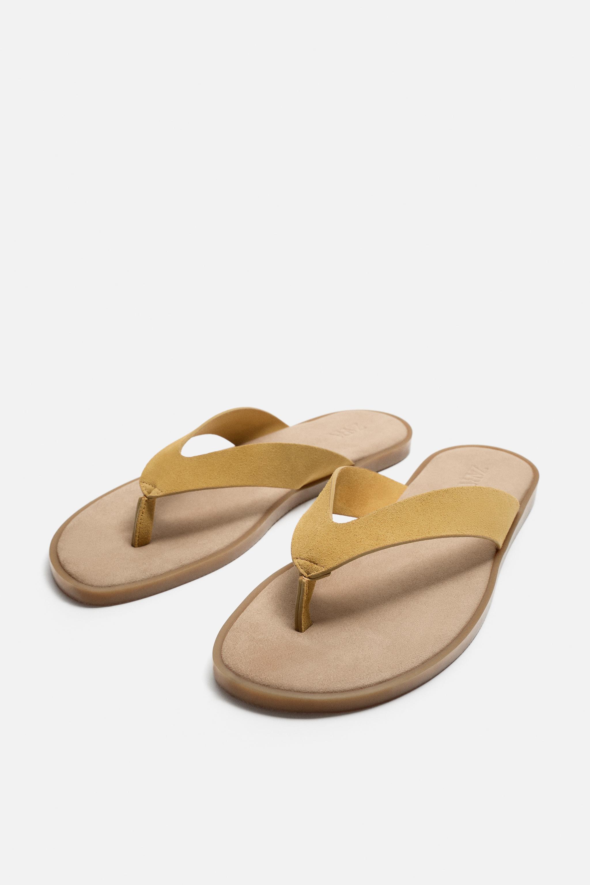 レザーサンダル - ブルー | ZARA Japan / 日本