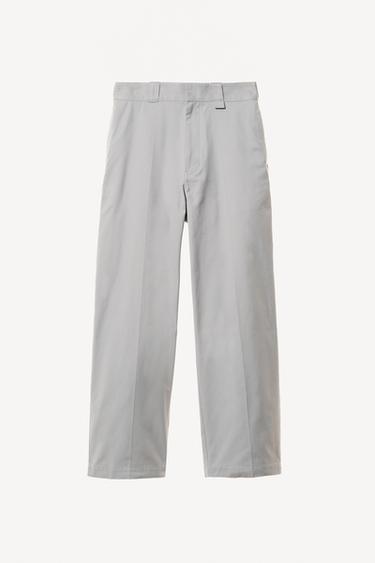 윌리 차바리아 X 자라 와이드핏 치노 팬츠 - Zara 워싱 블루