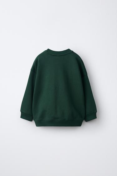 PLAIN SWEATSHIRT — Bottle green 2