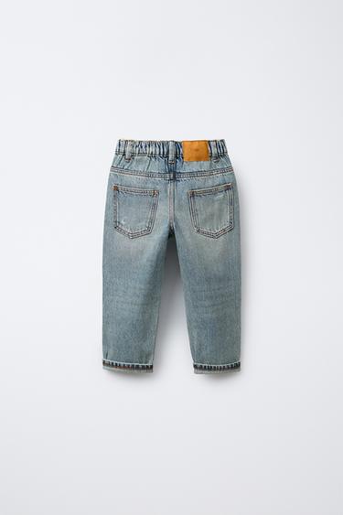 RIPPED BAGGY JEANS - Mid-blue by Zara - Image 1