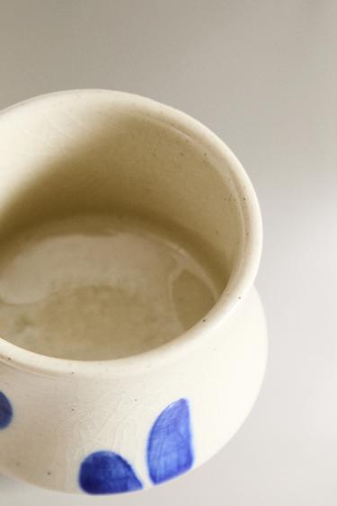 CERAMIC MINI MUG WITH PAINTED MOTIFS - Ecru by Zara - Image 2