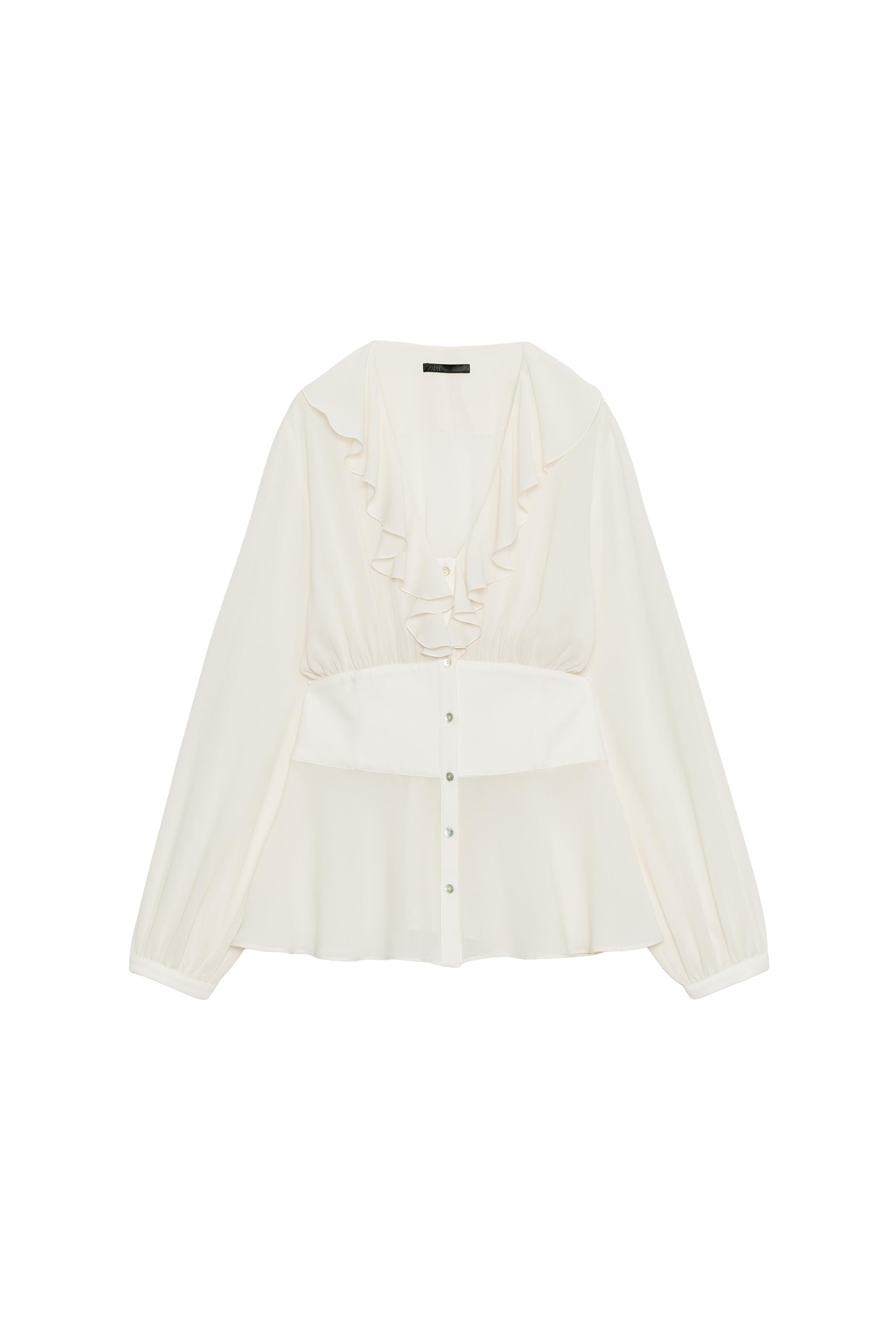BLUSA VOLANTES CINTURA ENTALLADA