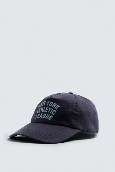 GORRA LAVADA NYC - Azul de Zara