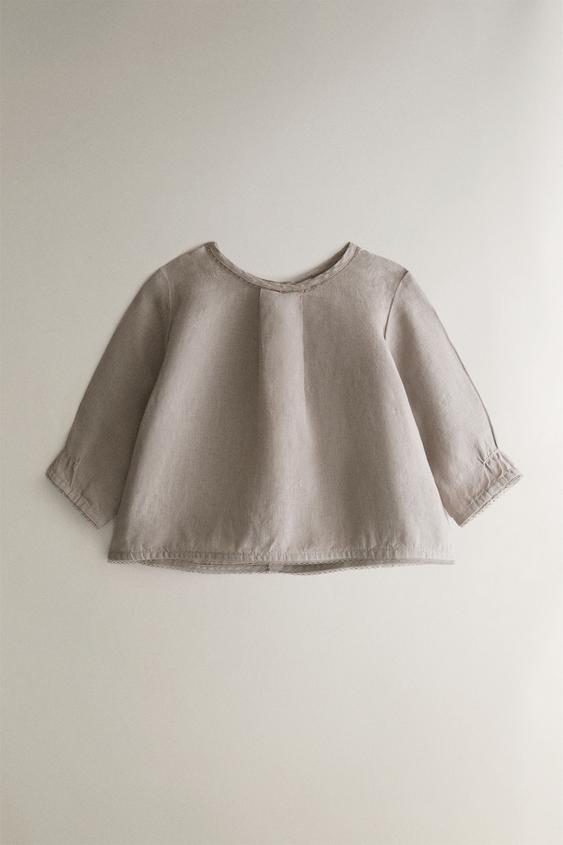 BABY-HEMD AUS LEINEN - Grau von Zara - Bild 0