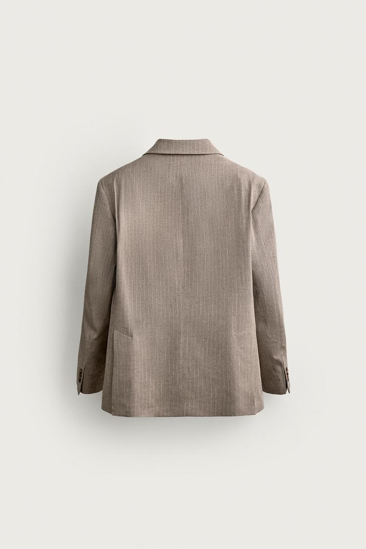 Blazer cruzado de rayas diplomáticas de corte regular 6