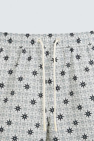 MAILLOT DE BAIN MOYEN À IMPRIMÉ GÉOMÉTRIQUE - Écru de Zara - Image 7