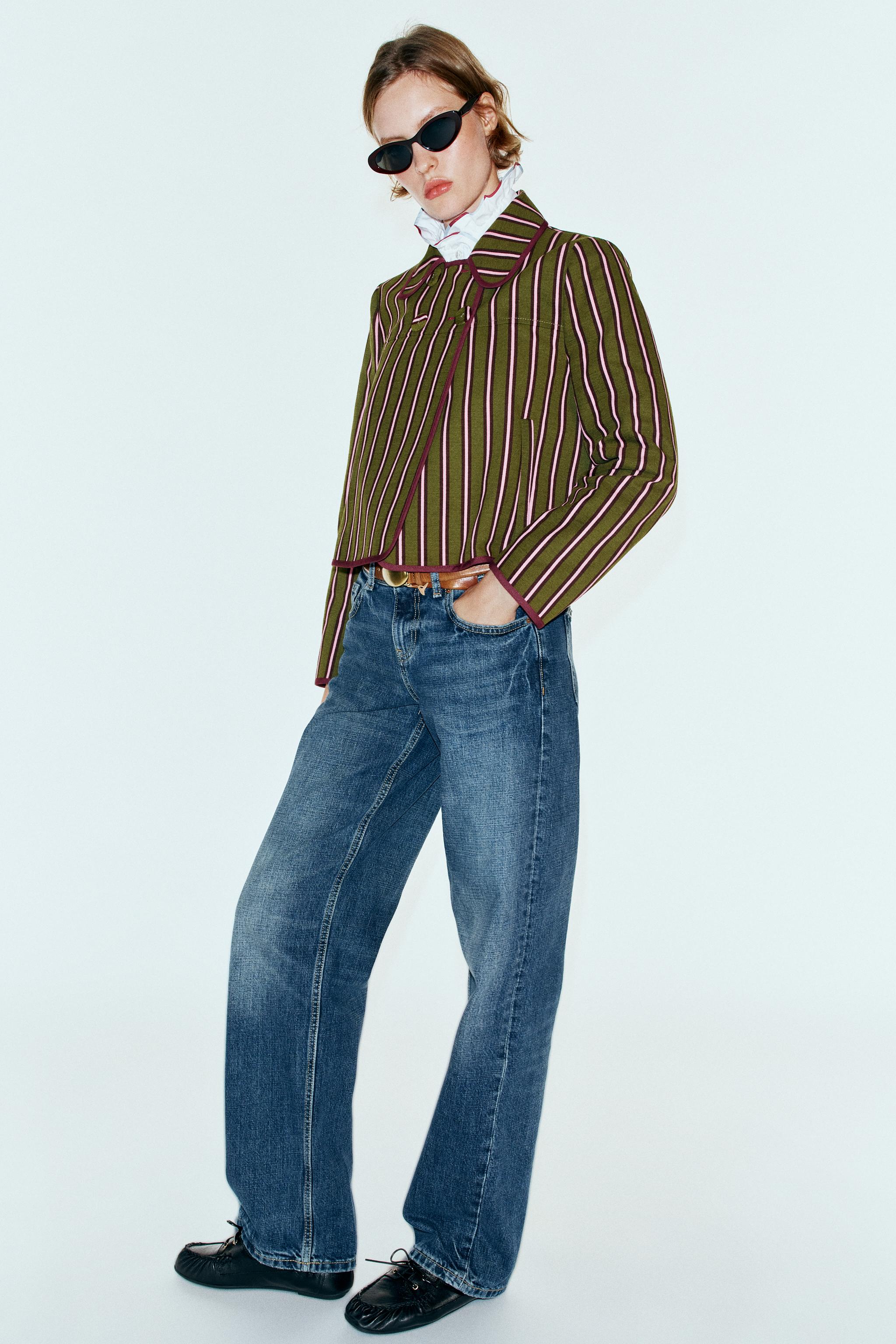 blouson croisé rayures