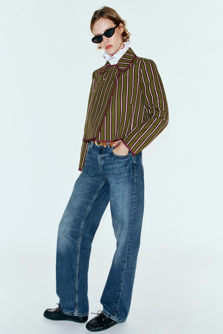STRIPED DOUBLE-BREASTED JACKET