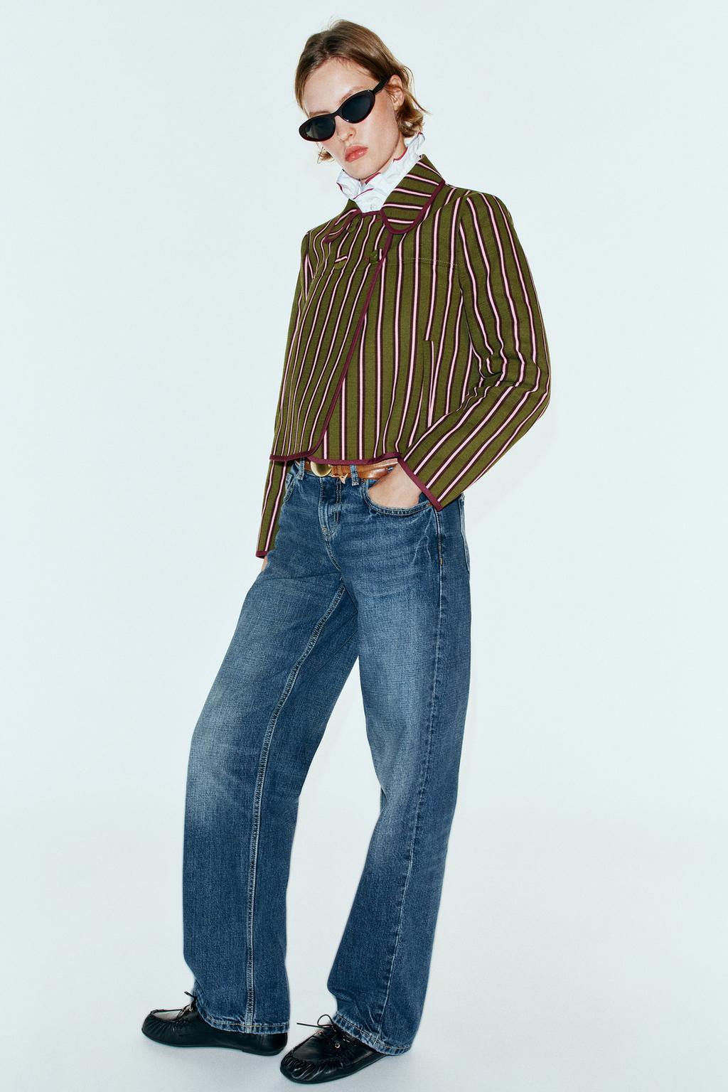 STRIPED DOUBLE-BREASTED JACKET