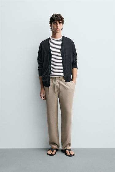 PANTALÓN REGULAR FIT 100% LYOCELL - Tostado de Zara